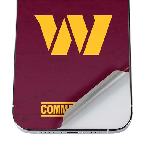 NFL Washington Commanders Distressed iPhone 12 Pro Max Skin